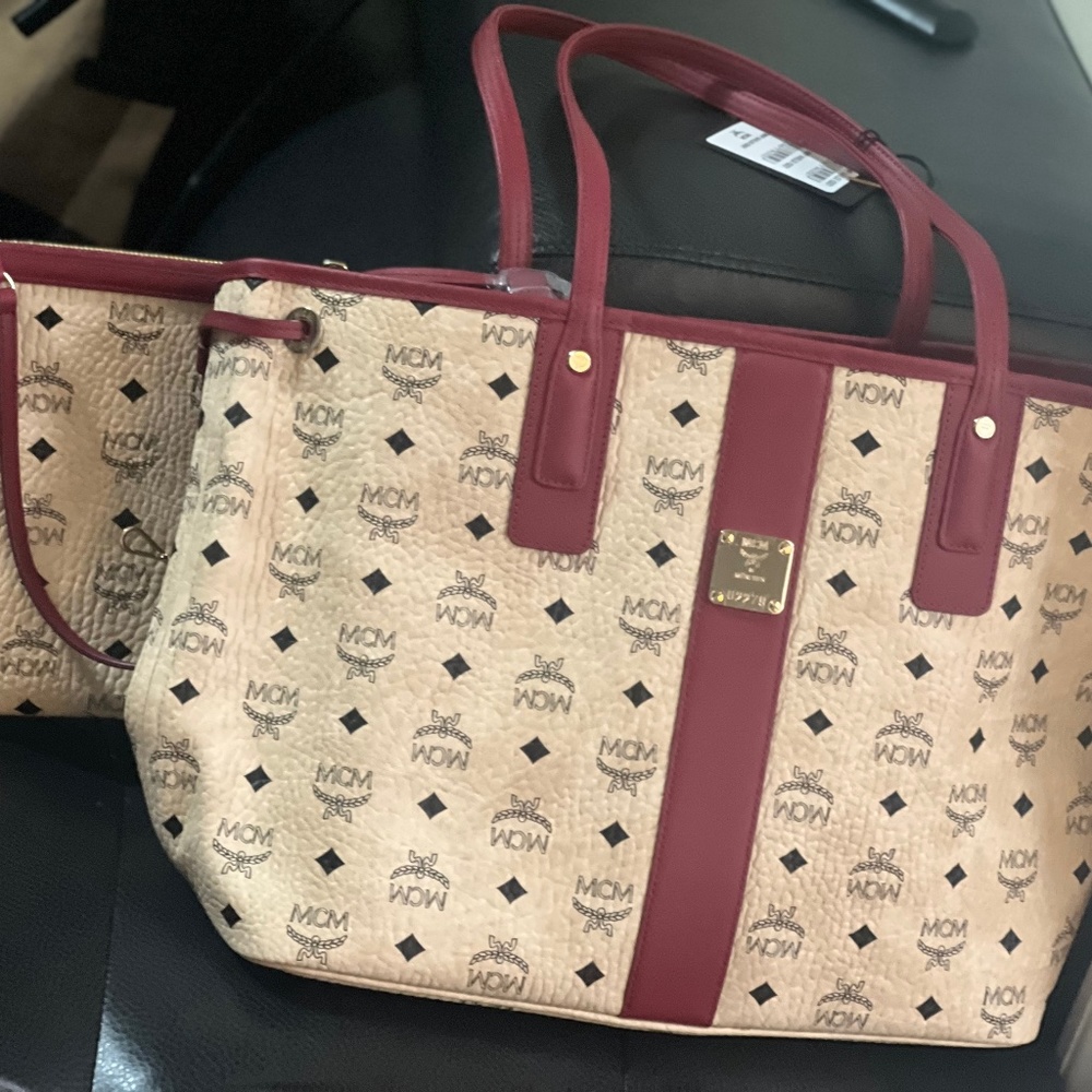 MCM Medium Tote and Small Clutch